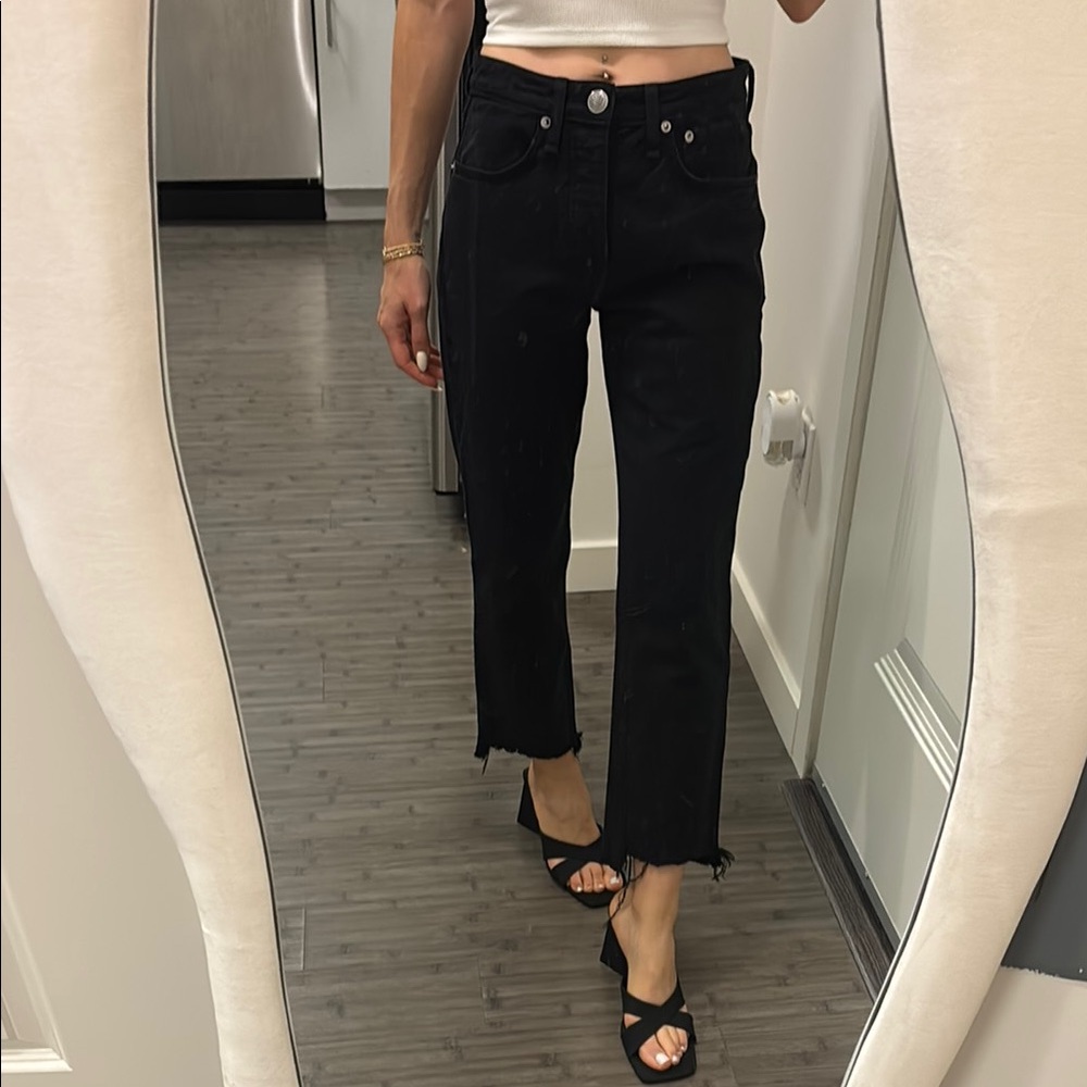 Black rag & bone Women's Jeans raw hem